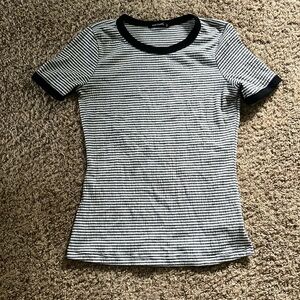 Black and white striped tshirt